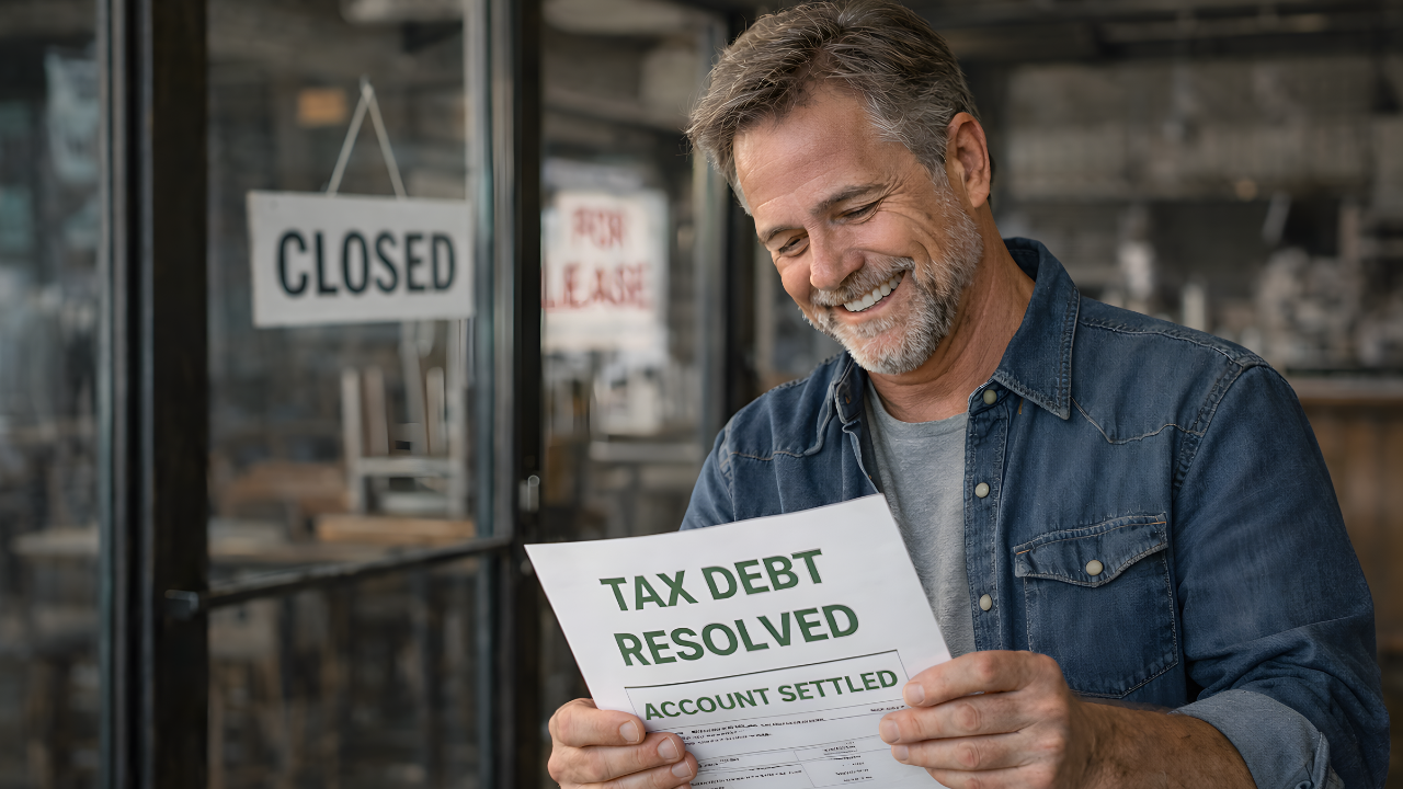 Business owner relieved after resolving closed business tax debt