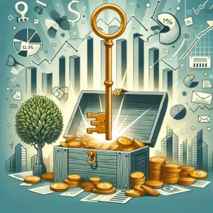 DALL·E 2024 02 10 08.20.34 Create a detailed illustration representing the concept of unlocking financial freedom through tax planning and deductions. The image should depict a