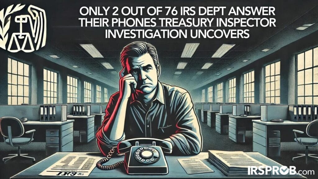 Only 2 out of 76 IRS Dept Answer Their Phones Treasury Inspector Investigation Uncovers BP