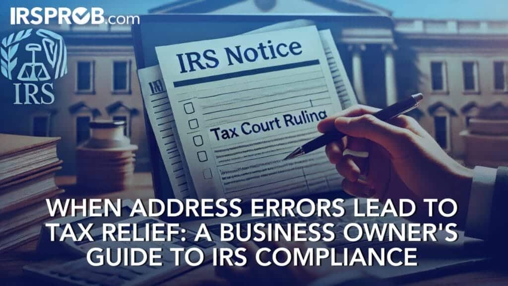 When Address Errors Lead to Tax Relief A Business Owners Guide to IRS Compliance