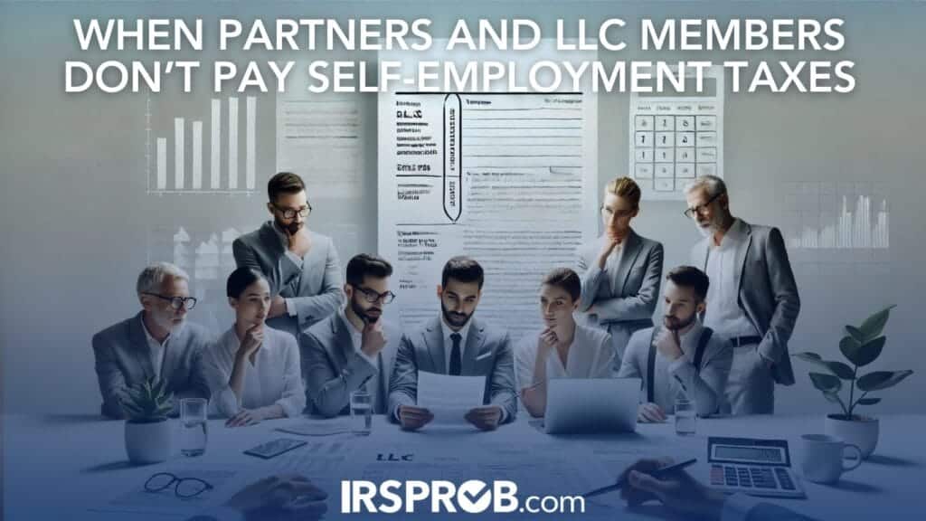 When Partners and LLC Members Dont Pay Self Employment Taxes