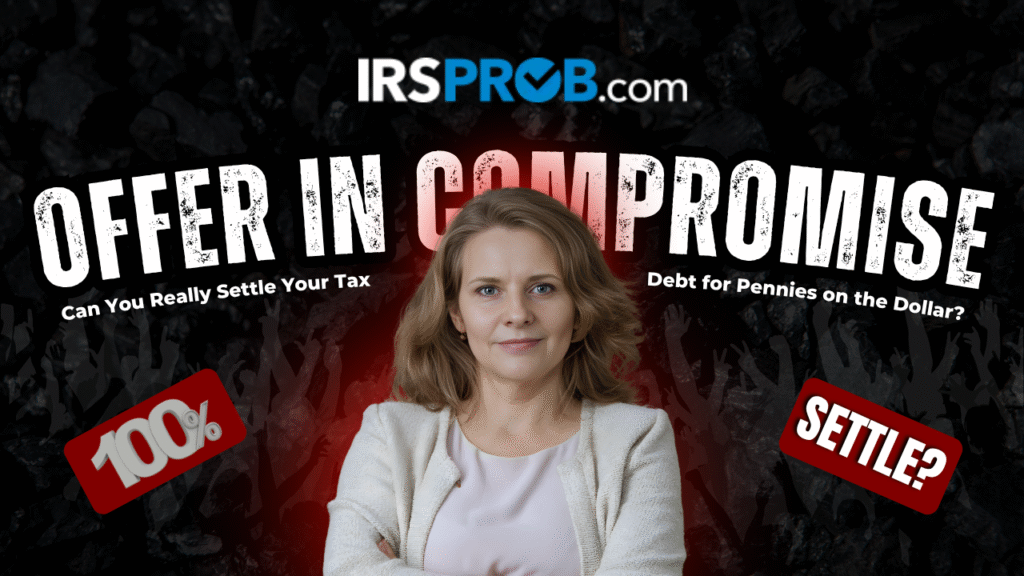 Offer in Compromise: Can You Legally Erase Thousands in Tax Debt and Settle for Pennies on the Dollar? 1 Woman considering Offer in Compromise tax settlement options with IRSProb.com - Can you settle IRS debt for pennies on the dollar