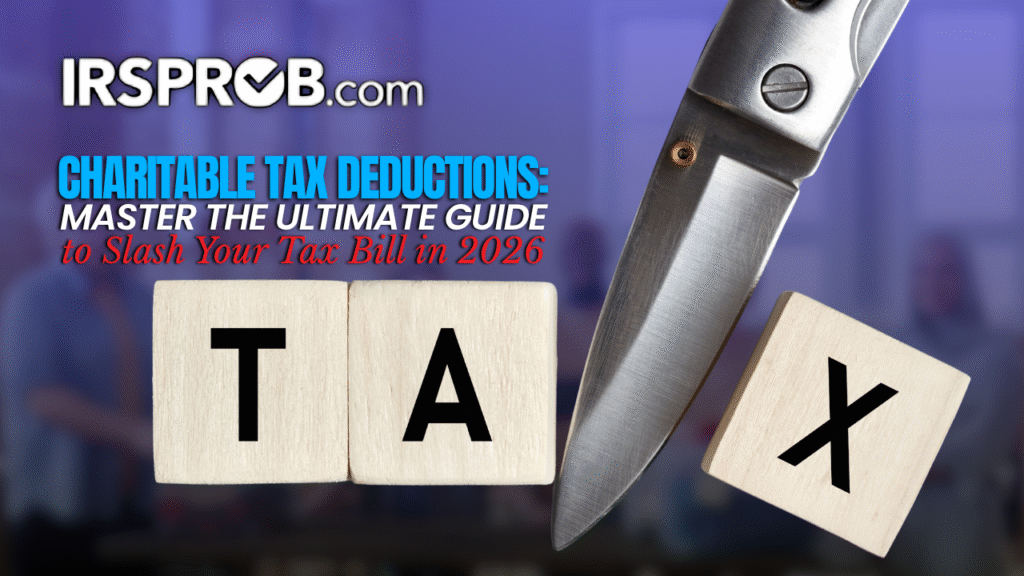 Charitable Tax Deductions: Master the Ultimate Guide to Slash Your Tax Bill in 2026 1 Person calculating charitable tax deductions with calculator, donation receipts, and tax forms for 2026 tax planning
