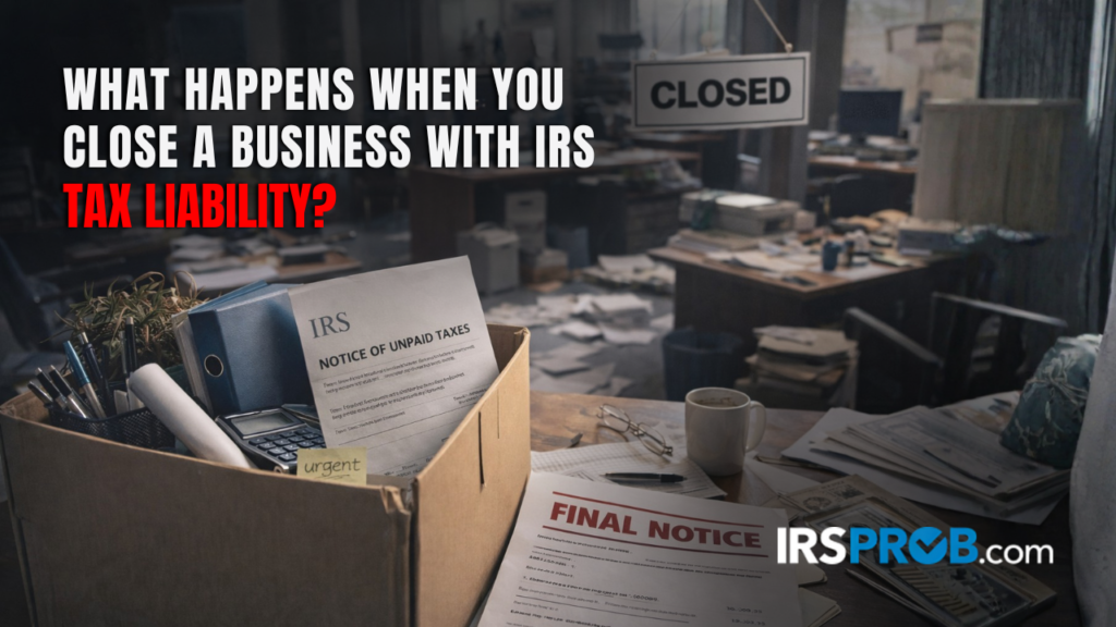 close business with IRS tax debt