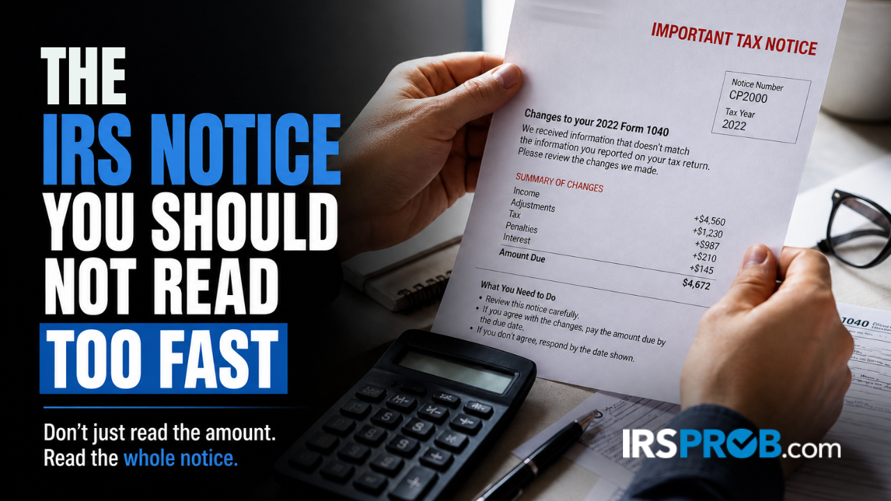 IRS notice mistakes