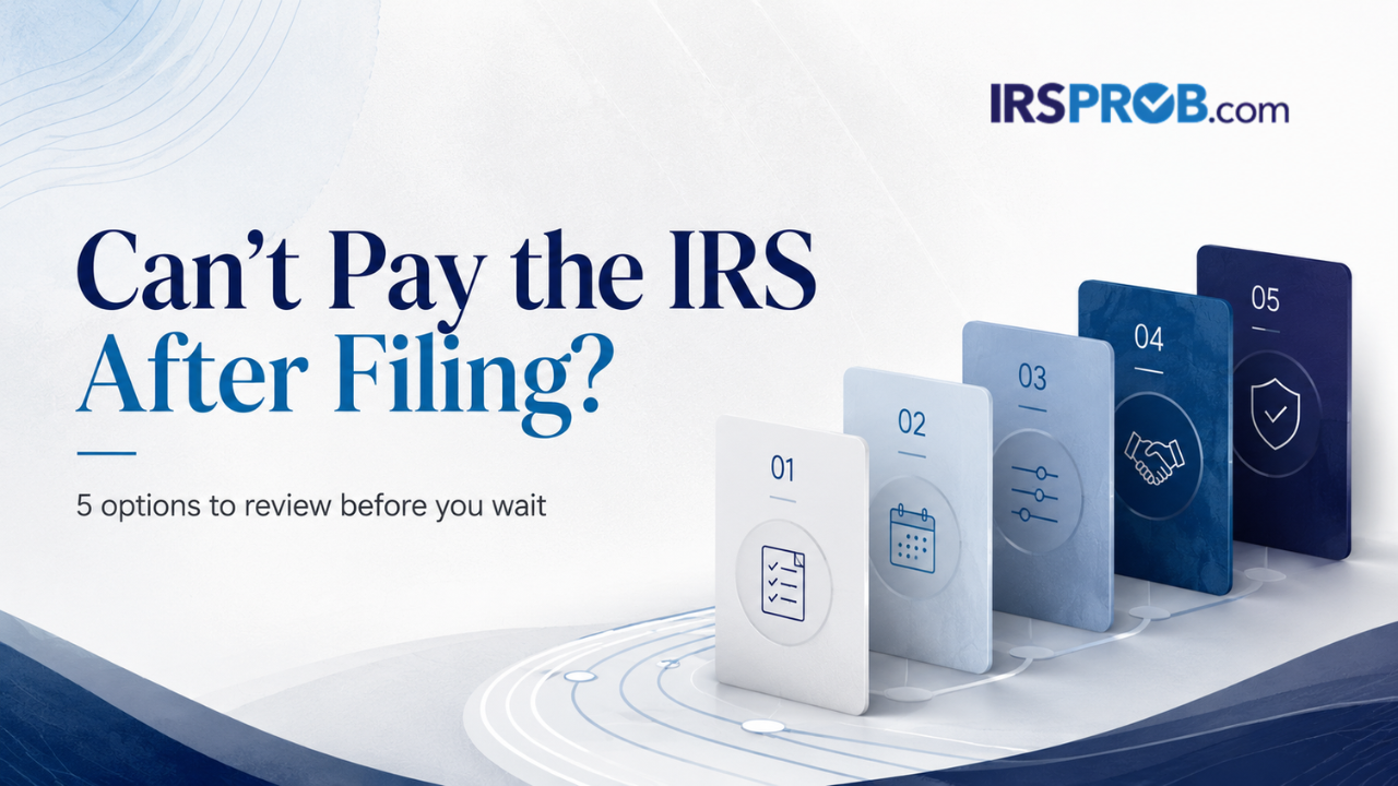 can’t pay the IRS after filing